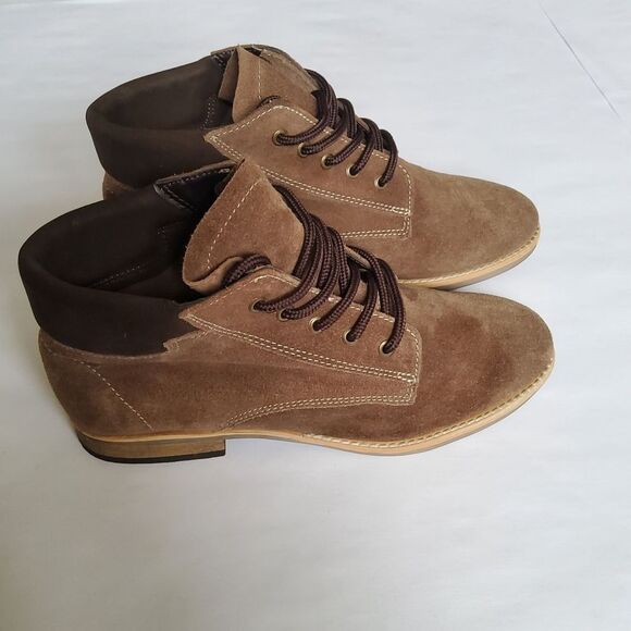 New Diba Suede Leather Brown Lace Up Ankle Boots Size 7.5 - Picture 3 of 10